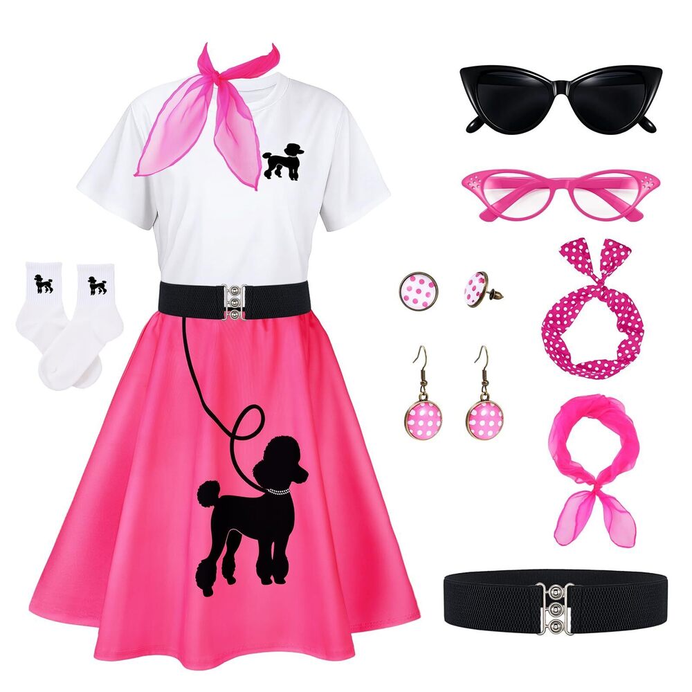 2369 50s Outfit For 1950s Poodle Skirts Sock Hop Outfits Dress
